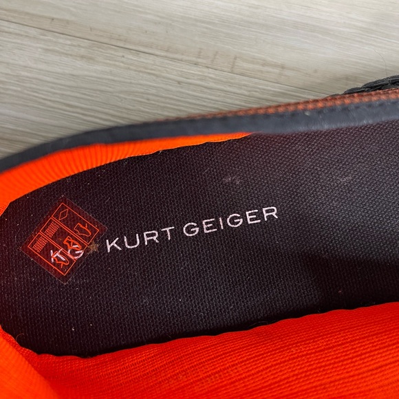 KURT GEIGER ORANGE BLACK SNEAKER ESPADRILLES 44 - Picture 4 of 6